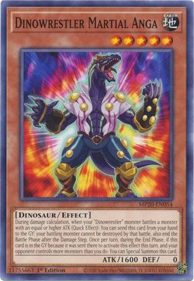Dinowrestler Martial Anga - MP20-EN054 - Common 1st Edition 2020 Mega-Tin: Lost Memories 1st Edition Singles