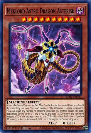 Meklord Astro Dragon Asterisk - LED7-EN027 - Common 1st Edition Legendary Duelists: Rage of Ra 1st Edition Singles (espanol)