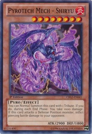 Pyrotech Mech - Shiryu - CBLZ-EN041 - Common 1st Edition Cosmo Blazer 1st Edition Singles (espanol)