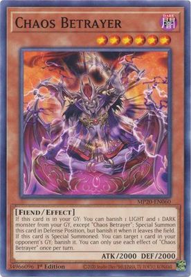 Chaos Betrayer - MP20-EN060 - Common 1st Edition 2020 Mega-Tin: Lost Memories 1st Edition Singles
