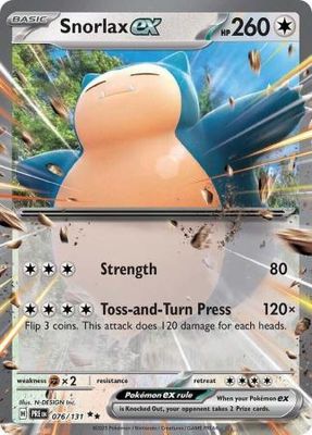 Snorlax ex - 076/131 - Ultra Rare Scarlet &amp; Violet: Prismatic Evolutions Singles