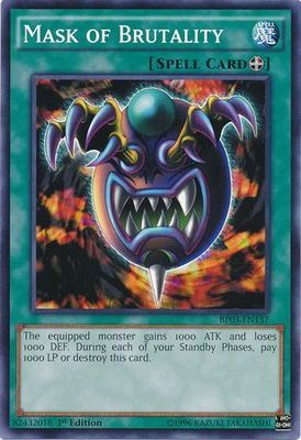 Mask of Brutality - BP03-EN137 - Common 1st Edition Battle Pack 3: Monster League 1st Edition Singles