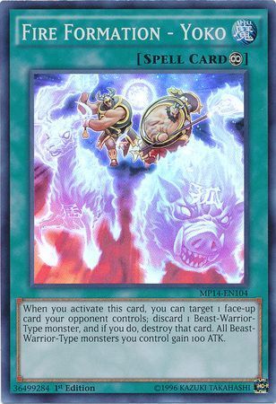 Fire Formation - Yoko - MP14-EN104 - Super Rare 1st Edition Yu-Gi-Oh! 2014 Mega-Tins Singles (espanol)