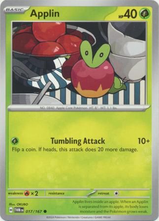 Applin - 017/167 - Common Scarlet and Violet: Twilight Masquerade Singles
