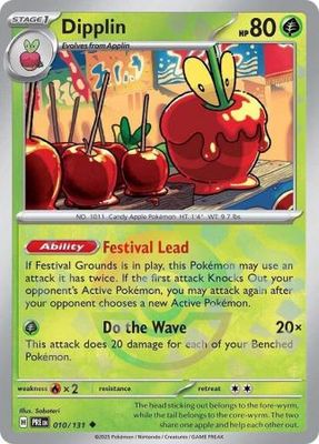 Dipplin - 010/131 - Uncommon Pokeball Reverse Holo Scarlet &amp; Violet: Prismatic Evolutions Reverse Holo Singles