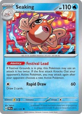 Seaking - 021/131 - Uncommon Scarlet &amp; Violet: Prismatic Evolutions Singles
