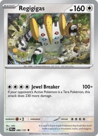 Regigigas - 086/131 - Uncommon Scarlet &amp; Violet: Prismatic Evolutions Singles