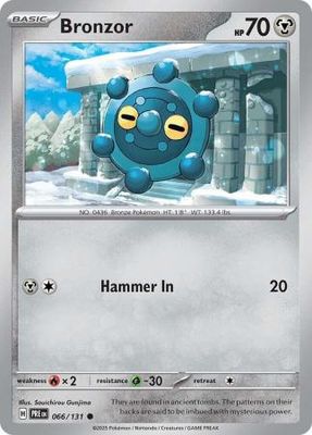 Bronzor - 066/131 - Common Scarlet &amp; Violet: Prismatic Evolutions Singles