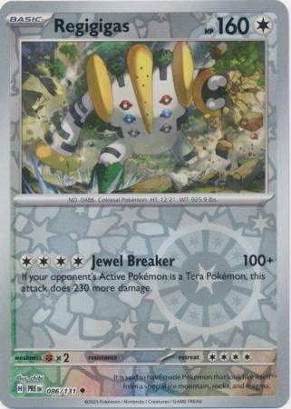 Regigigas - 086/131 - Uncommon Reverse Holo Scarlet &amp; Violet: Prismatic Evolutions Reverse Holo Singles