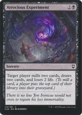 Atrocious Experiment 115/361 Commander Legends: Battle for Baldur&#39;s Gate Singles
