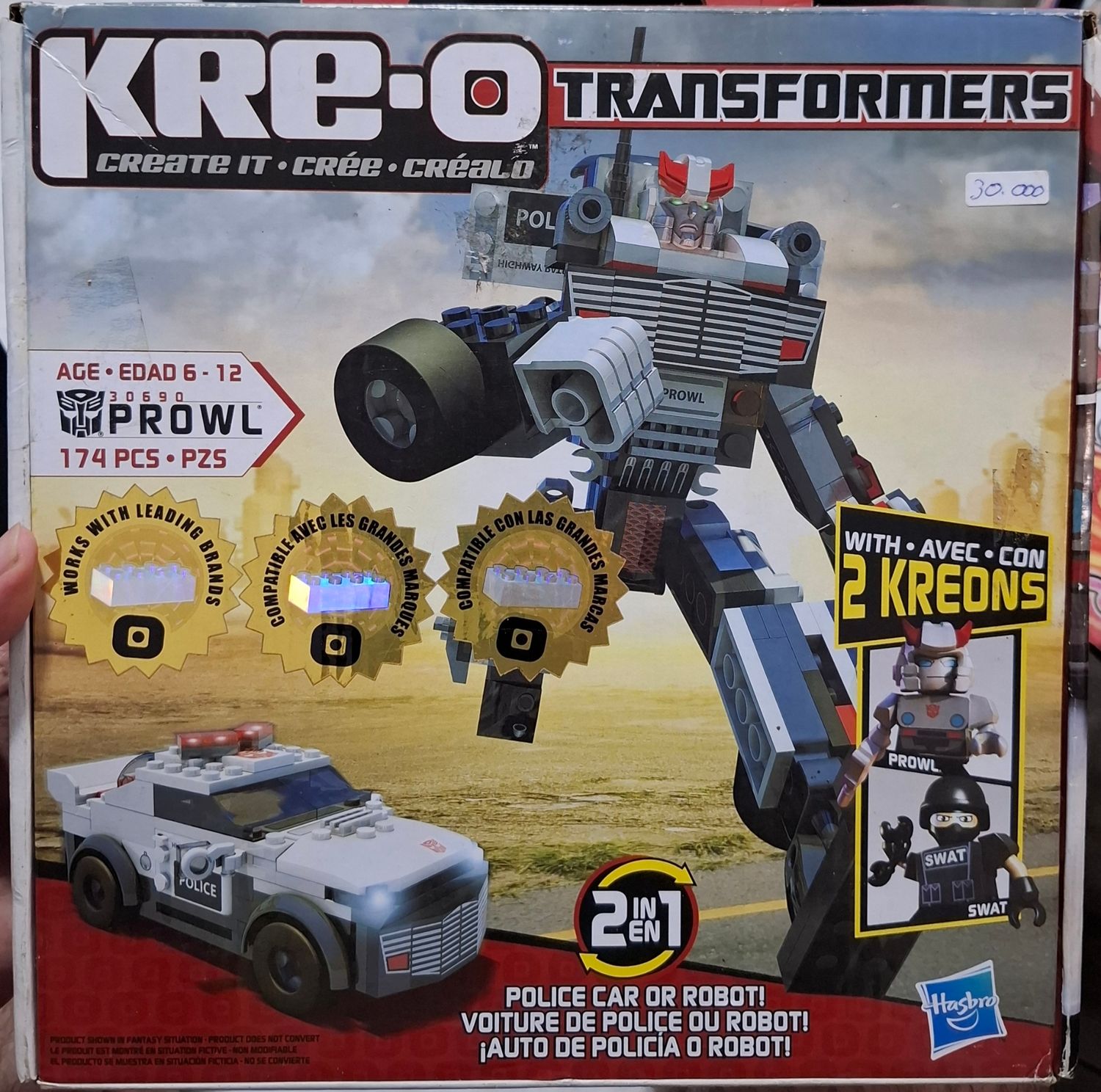 SH7 Kre-o Transformers Figura Armable Prowl Figura Nueva Sellada