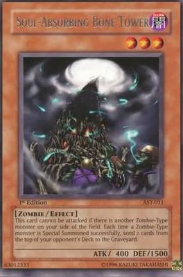 Soul-Absorbing Bone Tower - AST-011 - Rare 1st Edition Ancient Sanctuary [AST] 1st Edition Singles