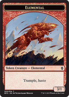 Elemental Token 009 - BFZ Battle for Zendikar Singles