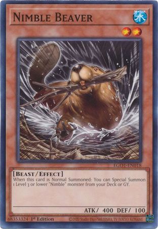 Nimble Beaver - EGO1-EN018 - Common 1st Edition Egyptian God Deck: Obelisk the Tormentor 1st Edition Singles (espanol)
