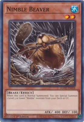 Nimble Beaver - EGO1-EN018 - Common 1st Edition Egyptian God Deck: Obelisk the Tormentor 1st Edition Singles (espanol)