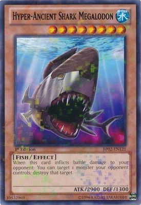 Hyper-Ancient Shark Megalodon - BP02-EN121 - Mosaic Rare 1st Edition Battle Pack 2: War of the Giants Mosaic Rare 1st Edition Singles