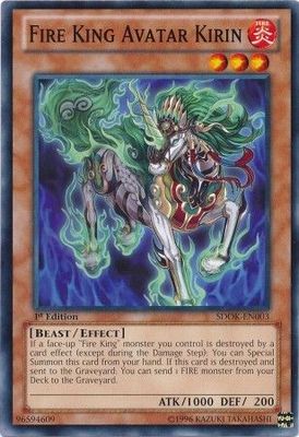 Fire King Avatar Kirin - SDOK-EN003 - Common 1st Edition Structure Deck: Onslaught of the Fire Kings [SDOK]