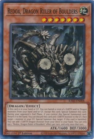 Redox, Dragon Ruler of Boulders - RA03-EN008 - Super Rare 1st Edition Quarter Century Bonanza 1st Edition Singles