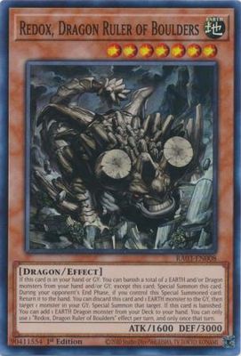Redox, Dragon Ruler of Boulders - RA03-EN008 - Super Rare 1st Edition Quarter Century Bonanza 1st Edition Singles