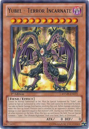 Yubel - Terror Incarnate - RYMP-EN071 - Rare 1st Edition Ra Yellow Mega Pack 1st Edition Singles
