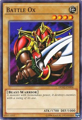 Battle Ox - DEM2-EN004 - Common Unlimited Yu-Gi-Oh! Promo Cards (espanol)