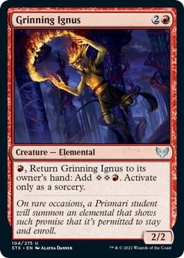 Grinning Ignus 104/275 - Strixhaven: School of Mages (STX)