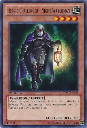 Heroic Challenger - Night Watchman - ABYR-EN009 - Common 1st Edition Abyss Rising 1st Edition Singles