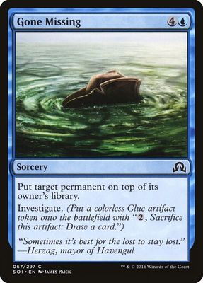 Gone Missing 067/297 - Shadows over Innistrad (SOI)