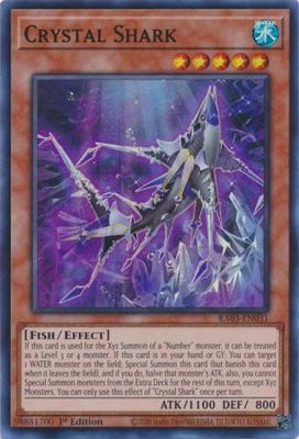 Crystal Shark - RA03-EN031 - Super Rare 1st Edition Quarter Century Bonanza 1st Edition Singles