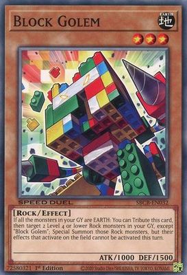 Block Golem - SBCB-EN032 - Common 1st Edition Speed Duel Battle City Box 1st Edition Singles