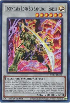 Legendary Lord Six Samurai - Enishi - ROTA-EN040 - Super Rare 1st Edition Rage of the Abyss 1st Edition Singles (espanol)