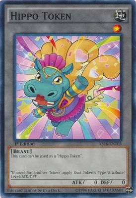 Hippo Token (Blue) - YS16-ENT03 - Common 1st Edition Starter Deck Yuya 1st Edition Singles
