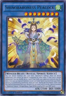 Shinobaroness Peacock - MP17-EN200 - Rare 1st Edition 2017 Mega-Tins 1st Edition Singles (espanol)