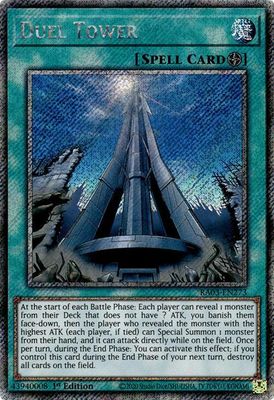 Duel Tower - RA03-EN273 - Platinum Secret Rare 1st Edition Quarter Century Bonanza 1st Edition Singles