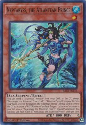 Neptabyss, the Atlantean Prince - RA03-EN013 - Super Rare 1st Edition Quarter Century Bonanza 1st Edition Singles