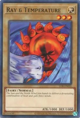 Ray &amp; Temperature - LOB-EN035 - Common Unlimited (25th Reprint) Legend of Blue Eyes White Dragon 25th Anniversary (espanol)