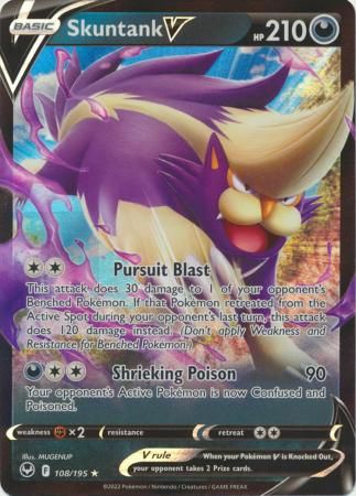 Skuntank V - 108/195 - Ultra Rare Sword &amp; Shield: Silver Tempest Singles