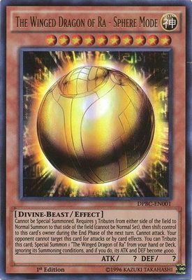 The Winged Dragon Of Ra - Sphere Mode - DPBC-EN001 - Ultra Rare 1st Edition Duelist Pack: Battle City Singles