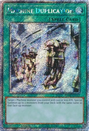 Machine Duplication - RA03-EN145 - Platinum Secret Rare 1st Edition Quarter Century Bonanza 1st Edition Singles