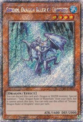 Stream, Dragon Ruler of Droplets - RA03-EN255 - Platinum Secret Rare 1st Edition Quarter Century Bonanza 1st Edition Singles