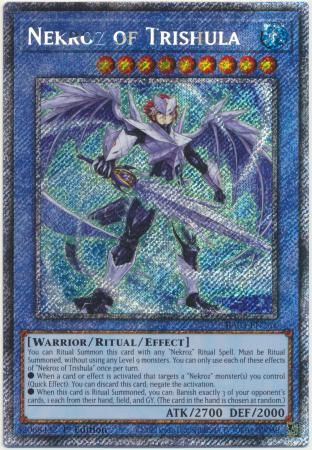 Nekroz of Trishula - RA03-EN261 - Platinum Secret Rare 1st Edition Quarter Century Bonanza 1st Edition Singles