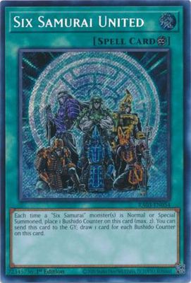 Six Samurai United - RA03-EN054 - Secret Rare 1st Edition Quarter Century Bonanza 1st Edition Singles