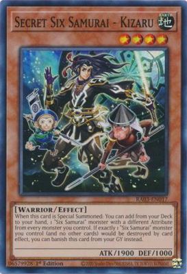 Secret Six Samurai - Kizaru - RA03-EN017 - Super Rare 1st Edition Quarter Century Bonanza 1st Edition Singles
