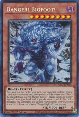Danger! Bigfoot! (Alt Art) - RA03-EN019 - Collector&#39;s Rare 1st Edition Quarter Century Bonanza 1st Edition Singles