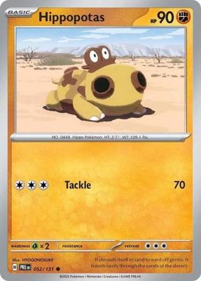 Hippopotas - 052/131 - Common Scarlet &amp; Violet: Prismatic Evolutions Singles