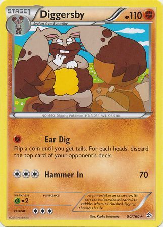 Diggersby - 90/160 - Rare XY: Primal Clash Singles