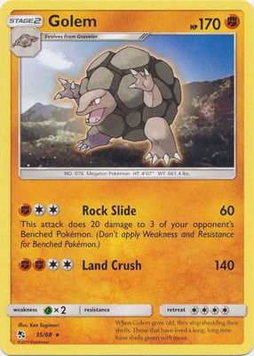 Golem - 35/68 - Rare Hidden Fates Singles
