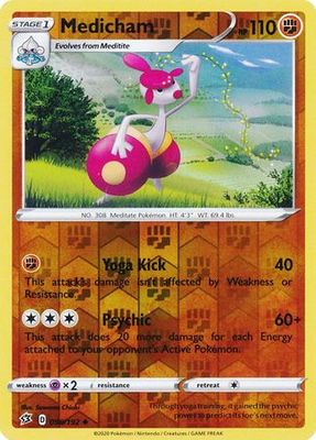 Medicham - 098/192 - Uncommon Reverse Holo Sword &amp; Shield: Rebel Clash Reverse Holo Singles