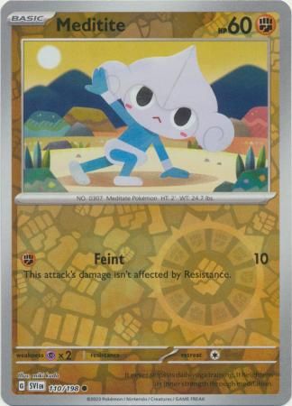 Meditite - 110/198 - Common Reverse Holo Scarlet &amp; Violet (Base Set) Reverse Holo Singles