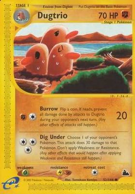 Dugtrio - 52/144 - Common Skyridge Singles